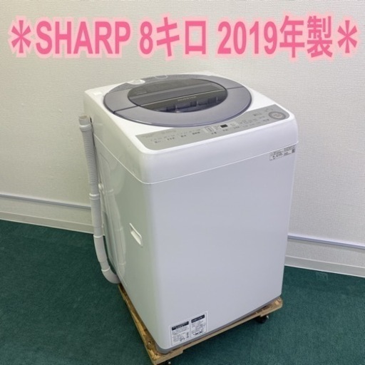 【ご来店限定】＊シャープ 大容量8キロ 縦型洗濯機 2019年製＊