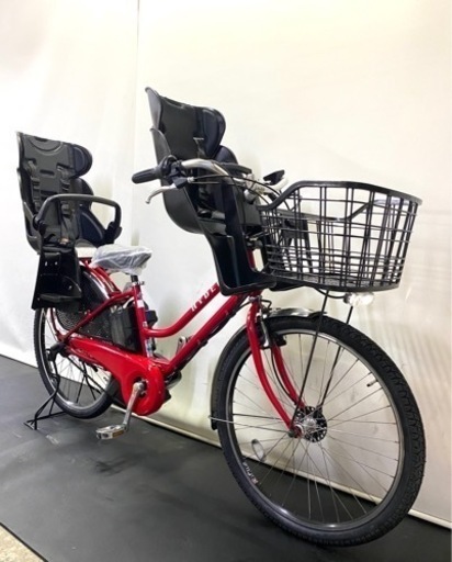 関東全域送料無料 保証付き 電動自転車　ブリヂストン　ハイディ2 26インチ 3人乗り 12.8ah 赤