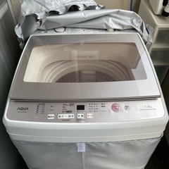 全自動洗濯機　HITACH AQUA 7kg インバーター　静音