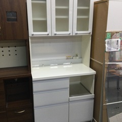 【店頭お渡しのみ】⭐︎大人気⭐︎　pamouna（パモウナ)  食器棚　レンジボード　キッチンボード　¥34,980（税込)  市内配送¥3,000〜