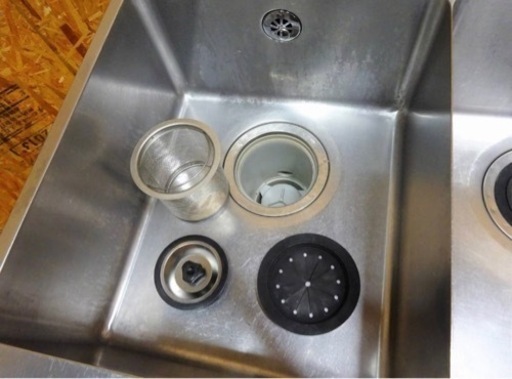 (768-0) 業務用 ステンレス 2槽シンク BG無し W900D600H800 中古品 二槽 流し台 厨房 飲食