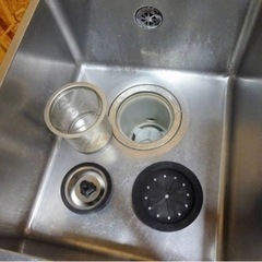 768-0) 業務用 ステンレス 2槽シンク BG無し W900D600H800 中古品 二槽