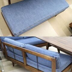 unico/ウニコ SWELLA(スウェラ) ダイニングセット テーブル/ダイニングソファ/ベンチ  デニム地