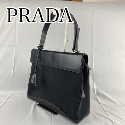 PRADA プラダ ハンドバッグ フォーマルバック 三角ロゴ ブラック 黒 鍵付