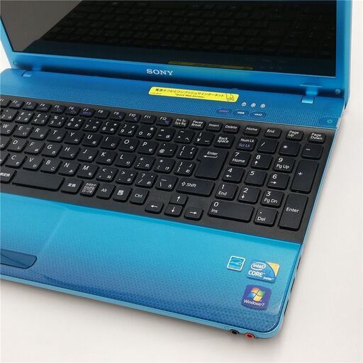 ノートPC SONY VPCEB17FJ i3 4GB RW 無線 Win10 保証付 高速SSD Wi-Fi有 15.5型 青色 ノートパソコン SONY