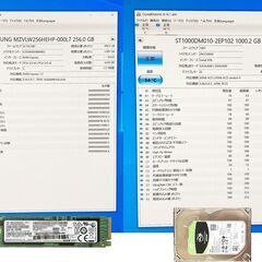 秒速・第6世代 Core i5-6600/SSD256(M.2)+HDD1000GB(1TB)/メモリ8GB/