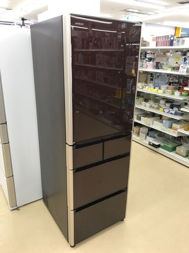 日立 5ドア冷蔵庫 501L 2017年製 R-S5000G(XT) 中古品