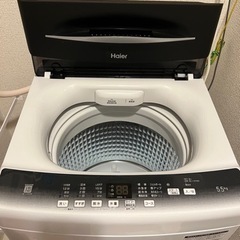 一人暮らしで半年使用 5.5kg洗濯機 説明書等付き