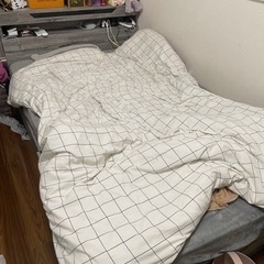 セミダブル 棚付き ベッド マットレス付き