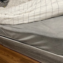 セミダブル 棚付き ベッド マットレス付き