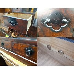 昭和レトロ 対面式 四段 階段箪笥 民芸調】幅72cm 古家具 古民具 