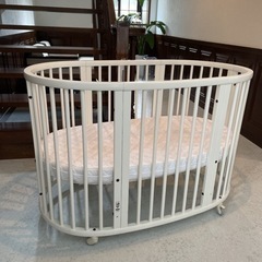 ストッケ❗️ベビーベッド❗️銀座三越正規店購入❗️10ヶ月使用❗️定価138600円
