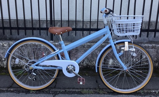 ＜超美品・現行品＞22インチ・マハロ・子供用自転車 ○シマノ変速6段シフト LEDライト・鍵付き ・整備済・洗車済でピカピカ！不要自転車無料引取り有