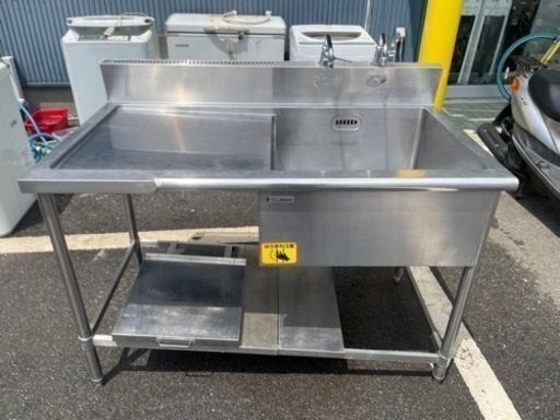 【SALE】21,800⇒19,800　FUJIMAK シンク 作業台 厨房用品 流し台　リサイクルショップ宮崎屋　佐土原店　22.11.8F