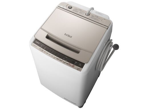美品 HITACHI/日立 洗濯機 ビートウォッシュ 洗濯10kg スリム 簡易乾燥 BW-V100E
