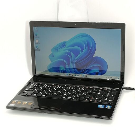 保証付 即使用可 Wi-Fi有 レノボ 15.6型HD液晶 ノートパソコン G580 中古良品 Celeron 4GB DVDマルチ Webカメラ Windows11 Office