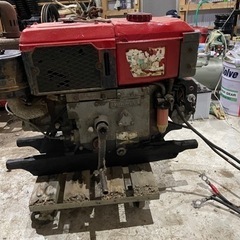 鳥取発引き取り限定 ヤンマー発動機付き明治コンプレッサー 動作確認