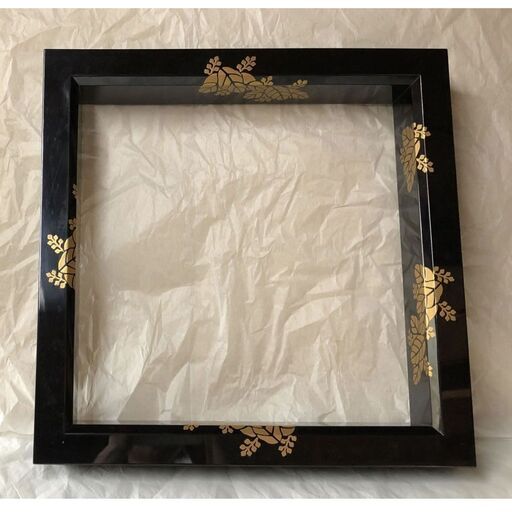 桜舞う季節 茶道具 槍梅蒔絵 炉縁 螺鈿 平安 鈴木光入 共箱 木製漆器 旧家蔵出 美術品