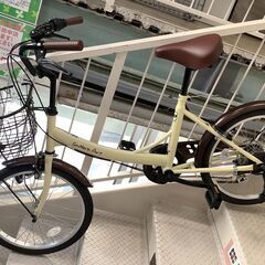 SOUTHERNPORT 自転車 20インチ 変速あり クリーム×ブラウン【ユーズドユーズ名古屋天白店】J2060 SOUTHERNPORT 自転車 20インチ 変速あり クリーム×ブラウン【ユーズド