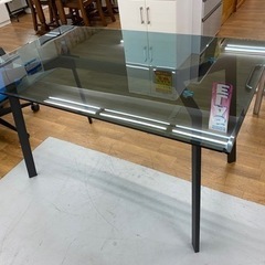 R212 トップガラスダイニングテーブル のみ 幅129cm 美品