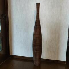 アジアン　木製　フラワーベース　花瓶