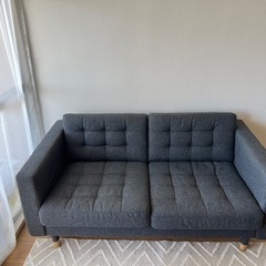 IKEA 2人掛けソファー ランズグローナ ダークグレー