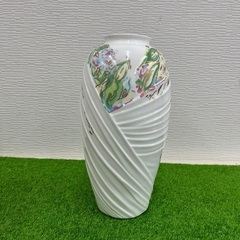 【中古品】NIKKO 花柄ドレープデザイン　花瓶　フラワーベース