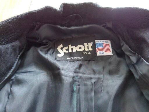 Schott　サイズ４０　ショット　レザージャケット　新品タグ付き　デッドストック　スエード　ブラック