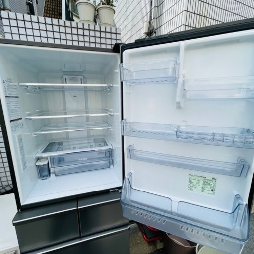 【売約済み】　ノンフロン冷凍冷蔵庫　冷蔵庫　AQUA アクア　2019年　AQR-SV42H 幅60cm 5D 5ドア　ファミリーサイズ　大型　大型冷蔵庫　検　6ドア　415L