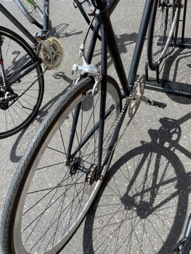 ★425 FUJI フジ ピストバイク スポーツ車 自転車 黒【リサイクルマート鹿児島宇宿店】 ☆425 FUJI フジ ピストバイク スポーツ車 自転車 黒【リサイクル