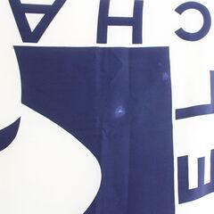 CHANEL　シャネル スカーフ　ココマーク　ロゴ　ブルー/ホワイト　シルク100％　大判　カレ　マドモアゼル　レディース