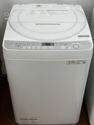 送料・設置込み　洗濯機　7kg SHARP 2020年