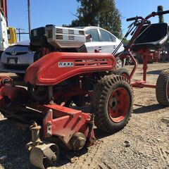 共栄社　バロネス　リール式芝刈り機　椅子付き！LM80C　ゴルフ場や広いお庭に★0132★