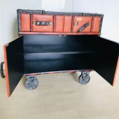 山口)下松市より ※ジャンク品 キャスター付きワゴン ジャンク(取っ手欠 