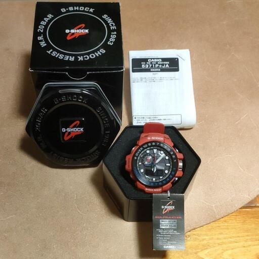 〈★決まりました★〉G-SHOCK GULFMASTER レスキューレッド（限定）GWN1000RD 4A 電波 タフソーラー 月齢 気圧 温度 高度 多機能 耐衝撃構造 カッコイイ 高性能 ガルフマスター ジーショック