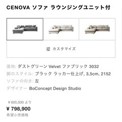 購入者決定ボーコンセプト ソファ boconcept