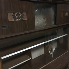 昭和家具レトロすりガラス食器棚