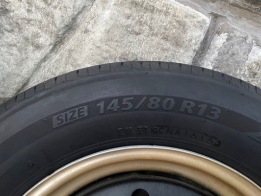 【決まりました】軽バン用鉄チンホイール・タイヤ付・業者による塗装済・バンライフ・車中泊
