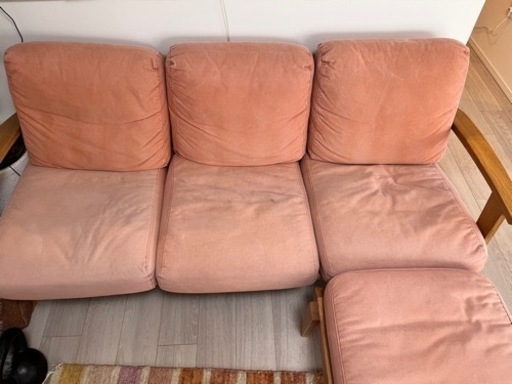 アーバンリサーチドアーズ  Bothy Canvas Sofa 3P オーク無垢材