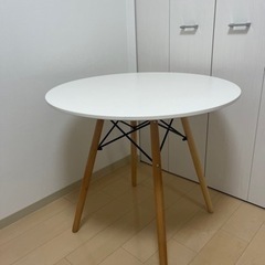 【ネット決済】丸テーブル　白　丸　机