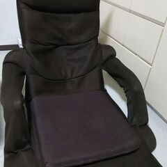 座椅子 リクライニング 茶色 