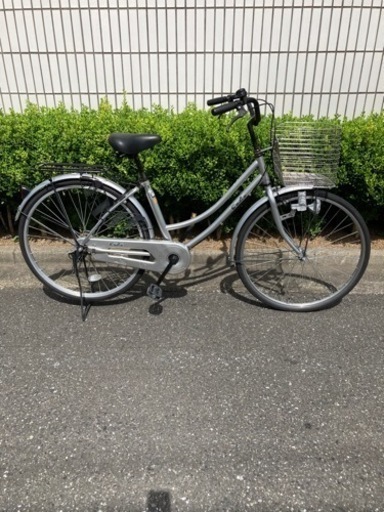 ☆綺麗☆中古軽快車☆ 26インチ シルバー カゴ付き