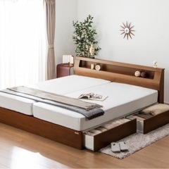 決まりました。ダブルベッドフレーム本日限り限定