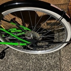 20230328終了【美品】🌸26インチ折りたたみシティーサイクルシマノ6段変速オートライト/カゴ付💝購入半年