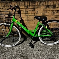 20230328終了【美品】🌸26インチ折りたたみシティーサイクルシマノ6段変速オートライト/カゴ付💝購入半年