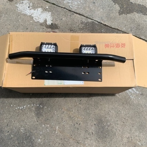 ナンバープレートステー フロントバンパー LEDワークライト 60w2個 高輝度 フォグランプ 投光器 作業灯 汎用 ジムニー ジープ SUV 4WD 白黒