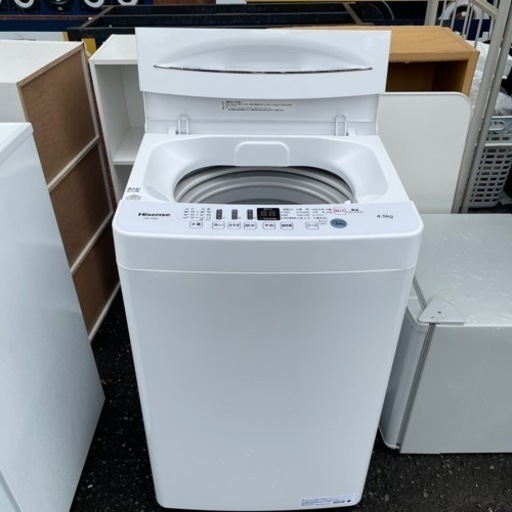 一人暮らし大応援特化！ハイセンス / Hisense 全自動電気洗濯機 HW-T45D 4.5kg 単身用 送風・簡易乾燥 ホワイト
