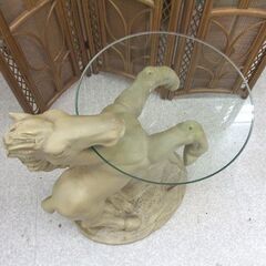 馬 ガラステーブル サイドテーブル インテリア オブジェ 店舗備品 インテリア ☆ 札幌市 北区 屯田 