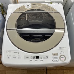送料込み⭐︎SHARP【全自動電気洗濯機 7kg 2020年製】 SHARP 全自動電気洗濯機 7.0kg 2020年製(ジ043)