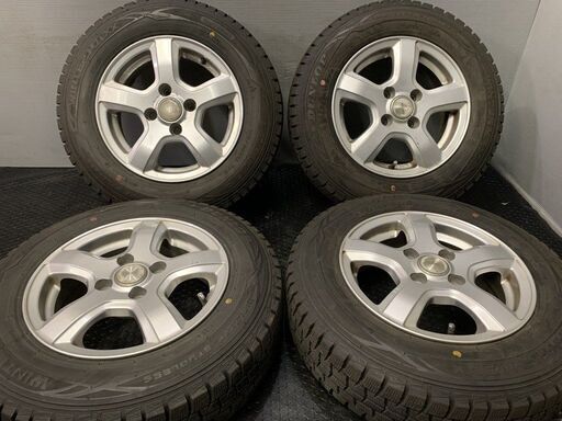 タイヤ走行短め【DUNLOP WM01 155/80R13】スタッドレス【GRASS HN 13 